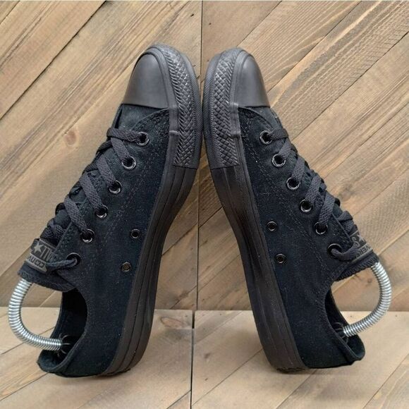 Converse Chuck Taylor All Star Low Triple Black Casual Sneakers Mens Size 8 - Picture 6 of 9